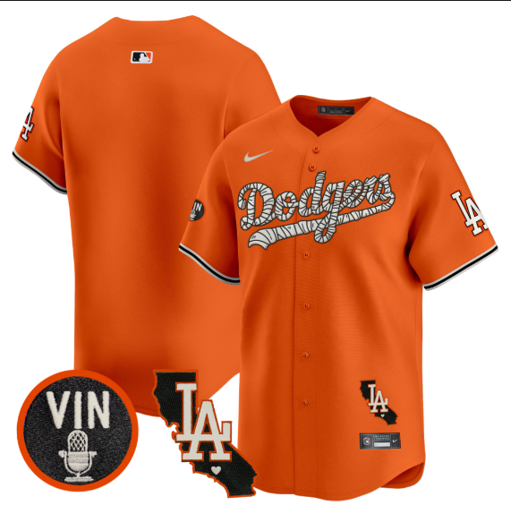 Men Los Angeles Dodgers blank 2025 orange Limited Stitched Jersey->los angeles dodgers->MLB Jersey